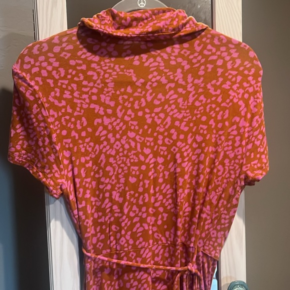 Free People Marsaille Mini Wrap Dress Cheetah Print Festival Size Medium  🐆 ❤️ - Picture 6 of 15